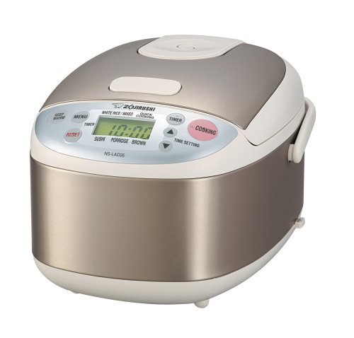 Zojirushi NS-LAC05 Micom 3-Cup Rice Cooker and Warmer, Stainless Steel